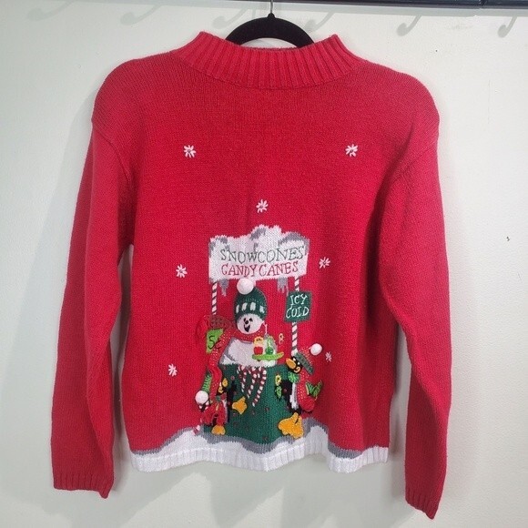 Tiara Other - Tiara girls knitted christmas snowman sweater 12/14 vintage